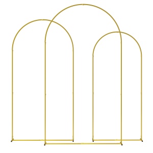 Set 3 arcade evenimente Re-Bloom, metal, 120x220 cm / 100x200 cm / 80x180 cm, auriu - Verificat A · Re-Bloom