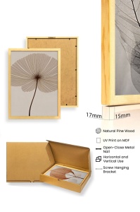 Set 3 tablouri decorative canvas, 3x50x70 cm, panza/lemn masiv, multicolor - Verificat A · Re-Bloom - Img 3
