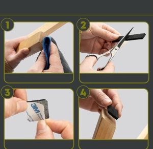 Set 300 tampoane pentru podea din pasla MANNIFIX autoadezive, pentru picioare scaun, mobila, 12 dimensiuni, Resigilat, Grad A - Img 3