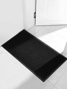 Set de 2 covorase de intrare House Day, poliester/cauciuc, negru, 44 x 75 cm - Img 2