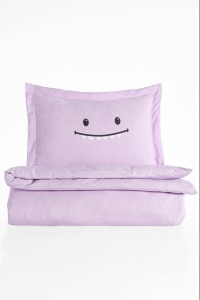 Set husa pilota + fata de perna, 65% bumbac/35% poliester, 155x220 cm + 80x80 cm, violet - Verificat A · Re-Bloom - Img 2