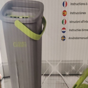 Set mop si galeata, mop plat cu maner din otel inoxidabil, galeata inovatoare cu doua camere pentru utilizare umeda si uscata, 1 Rezerva, Resigilat, Grad A - Img 5