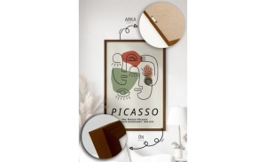 Set tablou decorativ Re-Bloom, 3 piese, lemn masiv/MDF, multicolor, 33 x 48 cm - Img 2