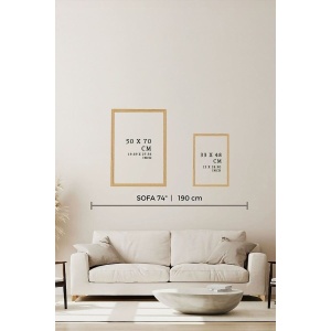 Set tablou decorativ Re-Bloom, 3 piese, MDF/lemn masiv, bej/negru, 50 x 70 cm - Img 6