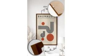 Set tablou decorativ Re-Bloom, 3 piese, MDF/lemn masiv, multicolor, 33 x 48 cm - Img 2