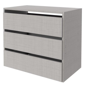 Stade set 3 sertare pentru mobilier, 66x48x52 cm, PAL foliat, mecanisme manuale, gri - Verificat A · Re-Bloom