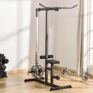 Statie fitness pull-down Re-Bloom, otel/PVC, 107x120x190 cm, banca reglabila, cablu, sezut max 58 cm, 100 kg, negru - Verificat A · Re-Bloom - Img 6