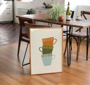 Tablou decorativ hartie/lemn, 33x48 cm, multicolor - Verificat A · Re-Bloom - Img 5