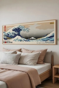 Tablou decorativ inramat, 50x120 cm, MDF 2.7mm, cadru lemn masiv 2 cm, imprimare digitala, format panoramic, multicolor - Verificat A · Re-Bloom - Img 2