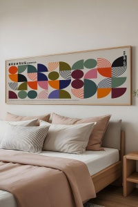 Tablou decorativ MDF/lemn masiv, 33x70 cm, MDF 2.7mm, cadru lemn masiv 2 cm, imprimare digitala, multicolor - Verificat A · Re-Bloom - Img 4