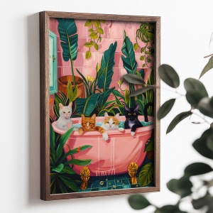 Tablou decorativ Re-Bloom, MDF/lemn masiv, multicolor, 35 x 47 x 2 cm - Img 2