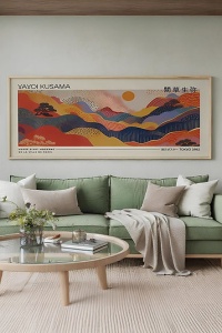 Tablou decorativ Re-Bloom, MDF/lemn masiv, multicolor, 50 x 120 cm - Img 2