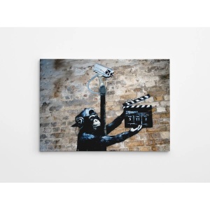 Tablou decorativ Re-Bloom, model maimuta, panza/lemn, 50 x 70 cm - Img 3