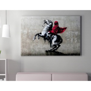 Tablou decorativ Re-Bloom, panza/lemn, gri/rosu/negru, 50 x 70 cm - Img 5
