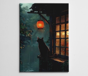 Tablou decorativ Re-Bloom, panza/lemn, multicolor, 50 x 70 cm - Img 2