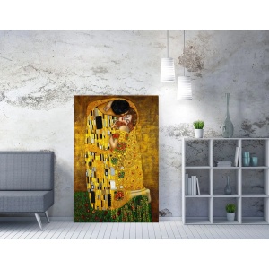 Tablou decorativ Re-Bloom, panza/lemn, multicolor, 50 x 70 cm - Img 4