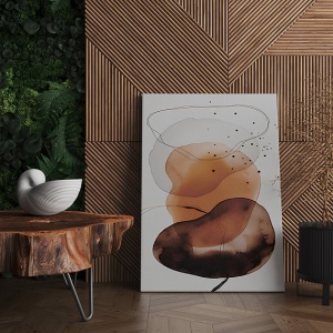Tablou decorativ Re-Bloom, panza/lemn, multicolor, 50 x 70 cm - Img 4