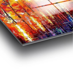Tablou decorativ Re-Bloom, sticla securizata, multicolor, 50 x 70 cm - Img 3