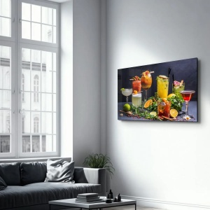 Tablou decorativ Re-Bloom, sticla temperata, multicolor, 46 x 72 cm - Img 2