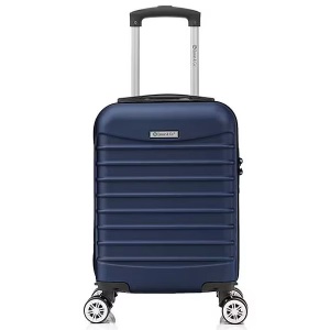 Troler cabina avion Re-bloom, Model Line, 4 roti duble cu rotatie 360°, maner telescopic, cifru, 55 x 36 x 20 cm, ABS, Bleumarin, Resigilat, Grad A