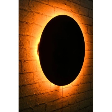 Wallxpert aplica LED decorativa Ø45 cm, baza MDF 2.7mm, 60 LED/m, 350 lm, 3400K, 16.8W, durata 50000h, galben - Verificat B · Re-Bloom - Img 2