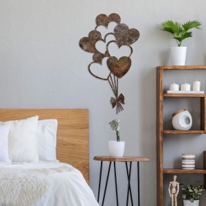 Wallxpert decor de perete metal pictat manual, 35x21 cm, grosime 1.5mm, antichizat - Verificat A · Re-Bloom - Img 2