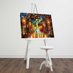 Wallxpert tablou canvas Leonid Afremov Farewell to Anger 45x70 cm, panza suede 100%, rama lemn 3 cm, multicolor - Verificat A · Re-Bloom - Img 4