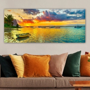 Wallxpert tablou decorativ canvas, 50x120 cm, panza 100%, cadru lemn 100% grosime 3 cm, format panoramic, multicolor - Verificat A · Re-Bloom - Img 2