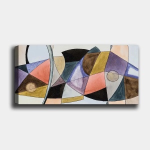 Wallxpert tablou decorativ canvas 50x120 cm, panza 100%, rama lemn 100% grosime 3 cm, format panoramic, multicolor - Verificat A · Re-Bloom