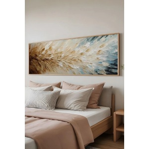 Wallxpert tablou decorativ inramat, 50x120 cm, MDF 2.7mm, cadru lemn masiv 2 cm, imprimare digitala, format panoramic, multicolor - Verificat A · Re-Bloom - Img 4