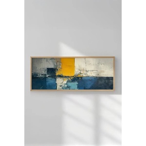 Wallxpert tablou decorativ inramat, 50x120 cm, MDF 2.7mm, cadru lemn masiv 2 cm, imprimare digitala, format panoramic, multicolor - Verificat A · Re-Bloom