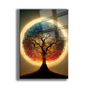 Wallxpert tablou decorativ pe sticla temperata, 70x100 cm, sticla 100% grosime 4mm, imprimare UV, multicolor - Verificat A · Re-Bloom