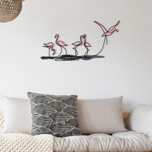 Accesoriu decorativ perete Re-Bloom, metal/lemn, 66x35cm, Resigilat, Grad A - Img 6