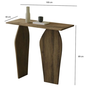 Arya consola 100x40x90 cm, PAL 18mm melaminat, cant PVC, maro inchis - Verificat A · Re-Bloom - Img 4