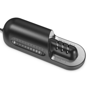 Ascutitor de Cutite Electric, Profesional, 3 Nivele de Ascutire, Baza Antiderapanta, stecher UK, Otel, Negru, Resigilat, Grad A