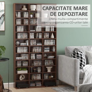Biblioteca Re-Bloom, PAL, 195x102x23.5 cm, compartiment 31.5x14.5x14.5 cm, 50 kg, maro - Verificat A · Re-Bloom - Img 6