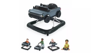 Bright Starts Ford Bronco premergator bebelusi 4in1, 47.5x74.93x64.52cm, 12kg, pliabil, 4 moduri utilizare, pentru 6 luni+/max 12kg, baterii 3xAA, negru - Verificat A · Re-Bloom - Img 3