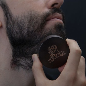 Camden Barbershop Company perie pentru barba 7x5 cm, lemn de nuc vopsit manual, peri 100% par de mistret, rotunda, negru - Verificat A · Re-Bloom - Img 3