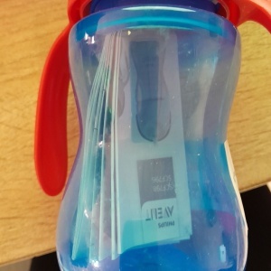 Cana Philips Avent SCF802/01, 300 ml, 9 luni +, Albastru/Rosu, Resigilat, Grad A - Img 2