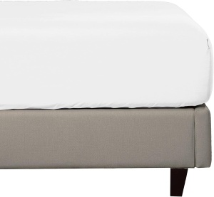 Cearsaf cu elastic Sleep Mantra, bumbac/poliester, alb, 140 x 200 x 30 cm