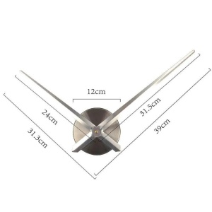 Ceas de perete 3D Timelike, metal/plastic, argintiu, 80 cm - Img 2
