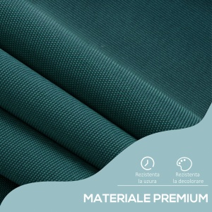 Copertina cu manivela Re-Bloom, cadru telescopic si unghi reglabil, aluminiu/metal/poliester, verde/alb, 200 x 150 cm, Resigilat, Grad A - Img 5