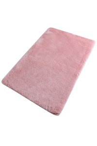 Covoras de baie, acril, 60x100 cm, lucrat manual, antiderapant, roz - Verificat A · Re-Bloom