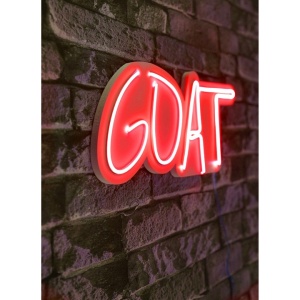 Decor de perete Re-Bloom, Goat, LED, PVC, rosu, 20 x 40 x 2 cm - Img 5