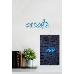 Decor de perete Re-Bloom, LED, PVC, alb/albastru, 35 x 15 x 2 cm - Img 5