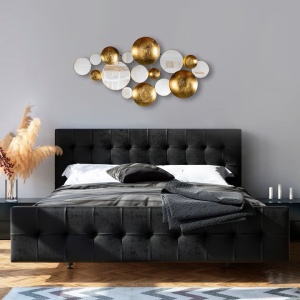 Decor de perete Re-Bloom, metal, auriu, 116 x 60 x 4 cm - Img 4