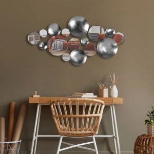Decor de perete Re-Bloom, metal, multicolor, 116 x 60 x 4 cm - Img 4