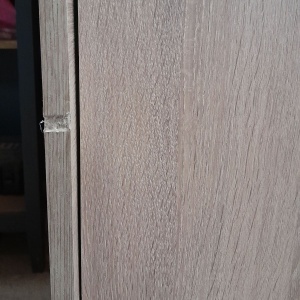 Dulap/Dressing KringX Fiona 100, usi glisante cu oglinda, 100x60x200 cm, culoare sonoma, Resigilat, Grad B - Img 6