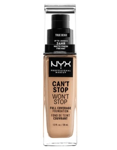 Fond de ten NYX PM Can't Stop Won't Stop 8 True Beige, 30 ml, Resigilat, Grad A