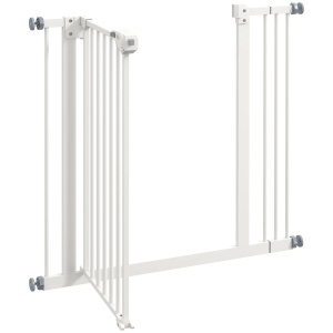 Grilaj de protectie pentru animale de companie Re-Bloom, metal/plastic, alb, 68 x 77 cm, Resigilat, Grad A - Img 2